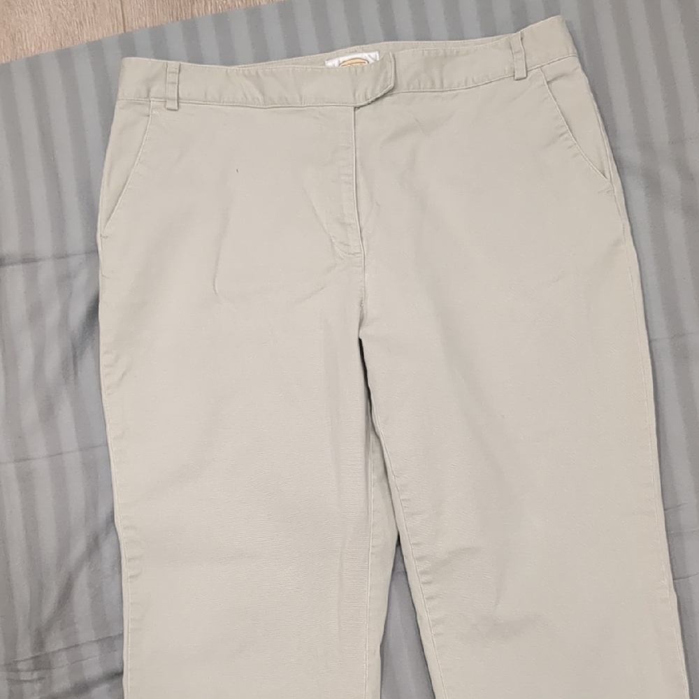 Talbots Light Gray - Tan Casual Chino Pants